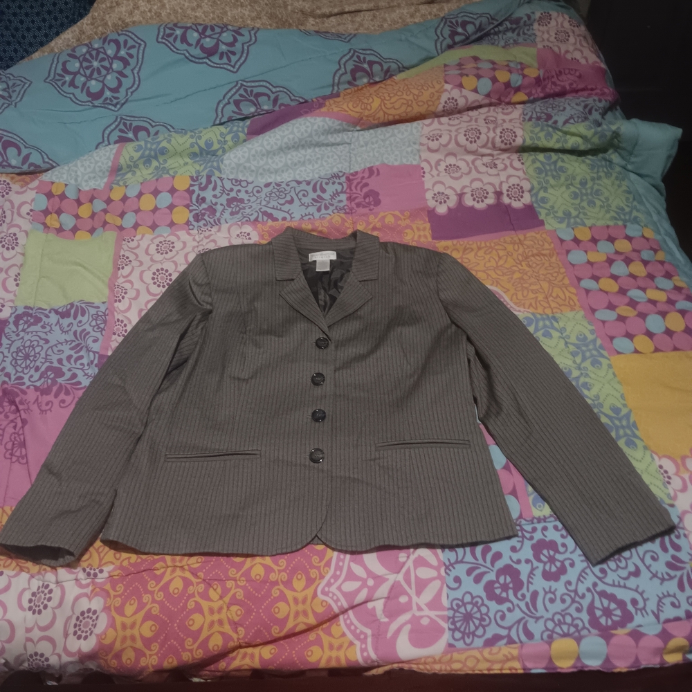 Worthington 🐛 Gray Striped Women's Blazer